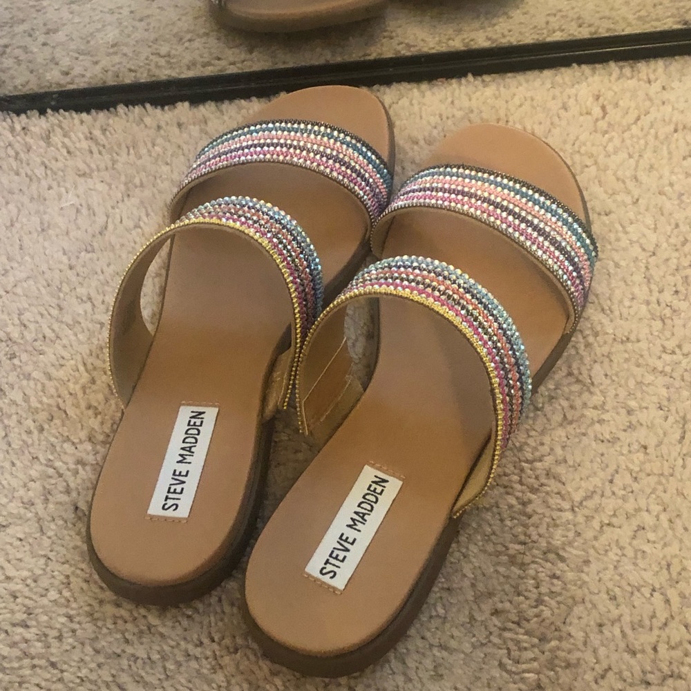 Steve Madden Bedazzled Slide Sandals